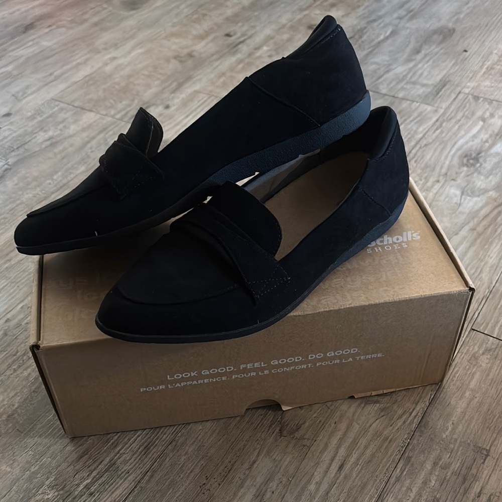 Dr. Scholl's Black Flats Classic Slip-On Loafers